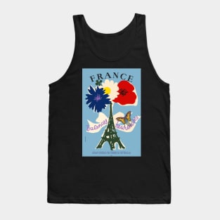 France, Vacances heureuses, Travel Poster Tank Top